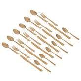Herdmar Golden Metal Oslo Printed Cutlery - Set of 24 - Home4u